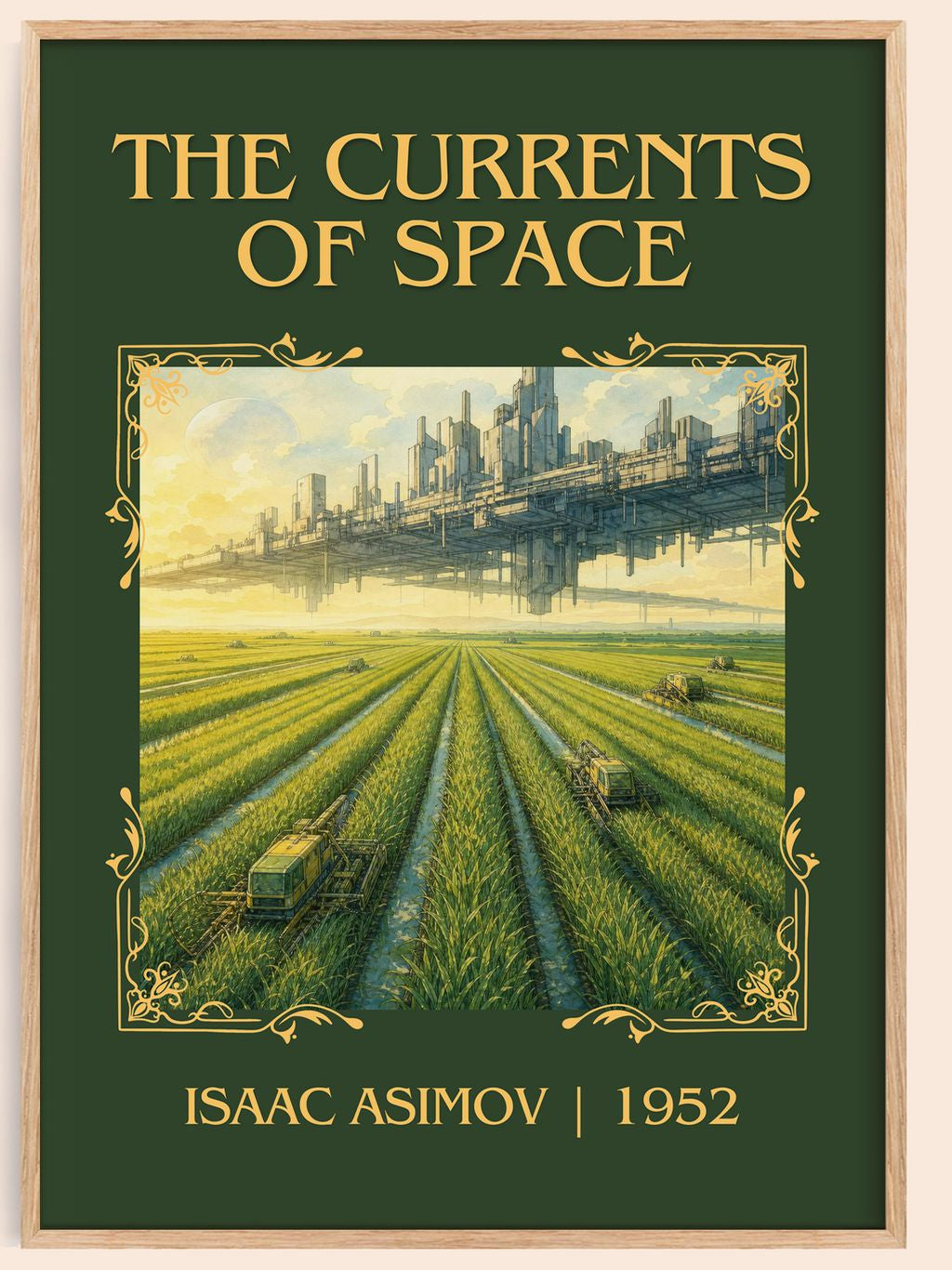 The Currents of Space Classic Book Art Print by Isaac Asimov – book poster