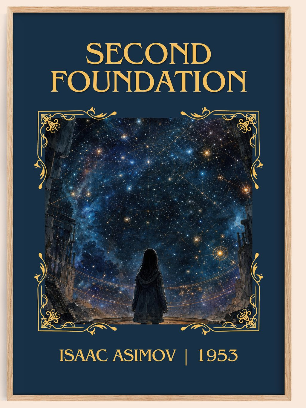 Second Foundation Classic Book Art Print by Isaac Asimov – book poster