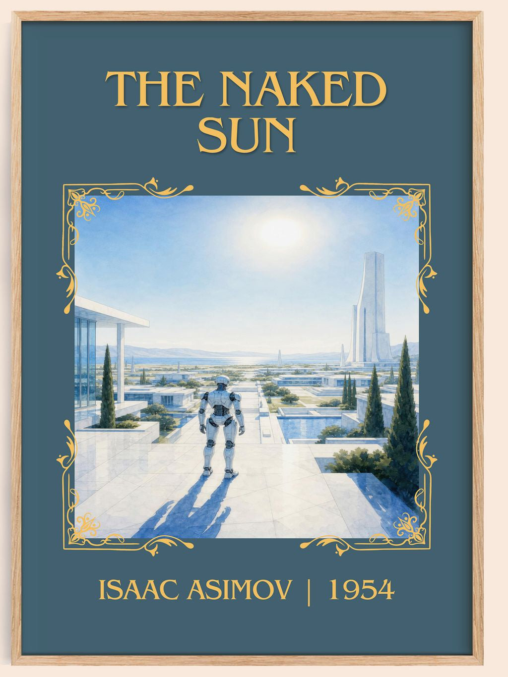 The Naked Sun Classic Book Art Print by Isaac Asimov – book poster