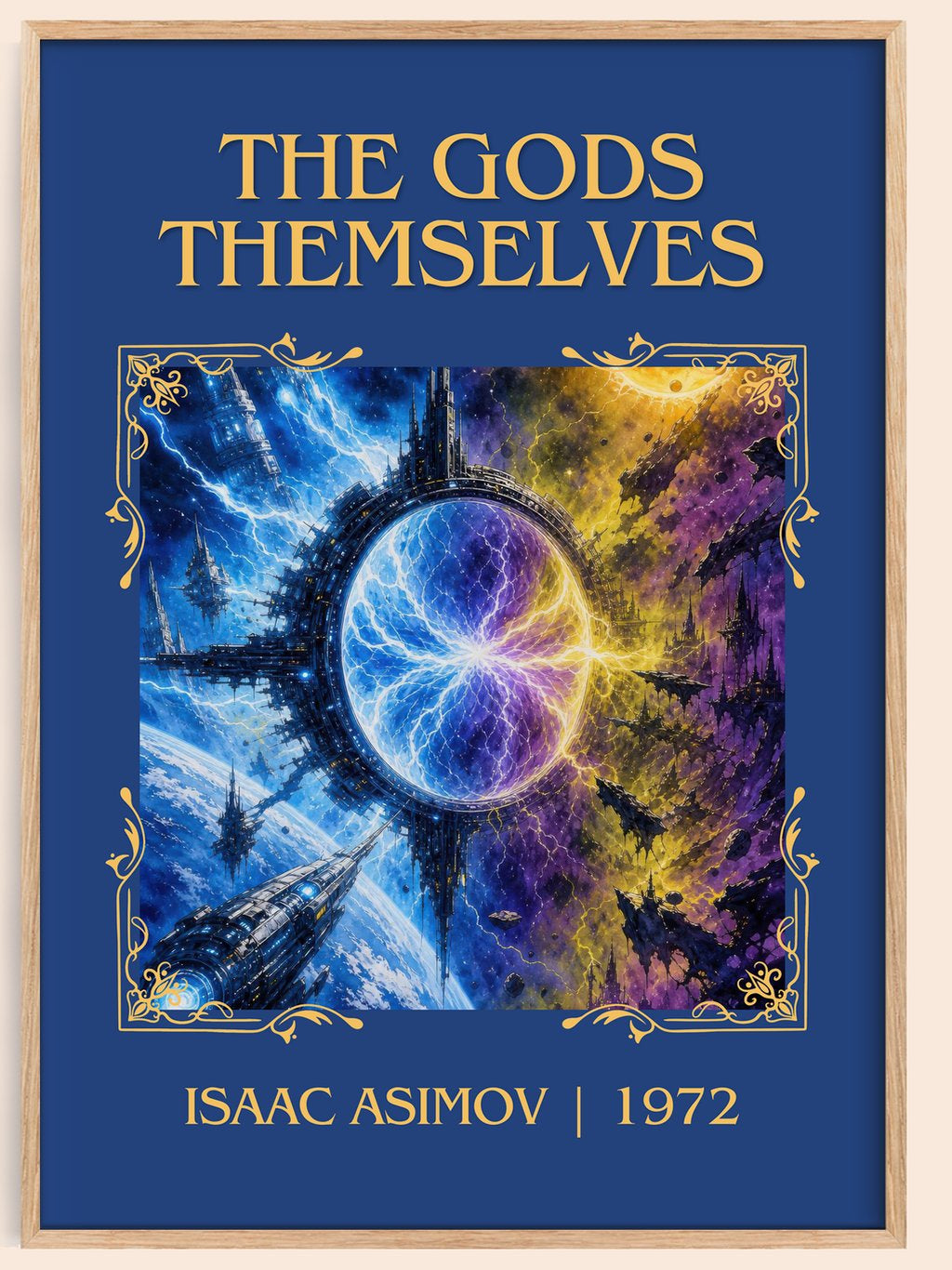 The Gods Themselves Classic Book Art Print by Isaac Asimov – book poster