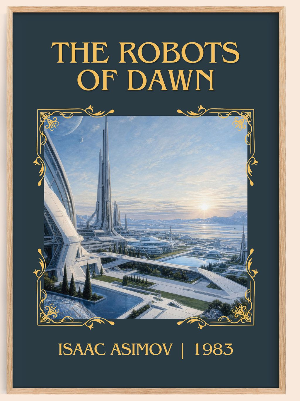 The Robots of Dawn Classic Book Art Print by Isaac Asimov – book poster