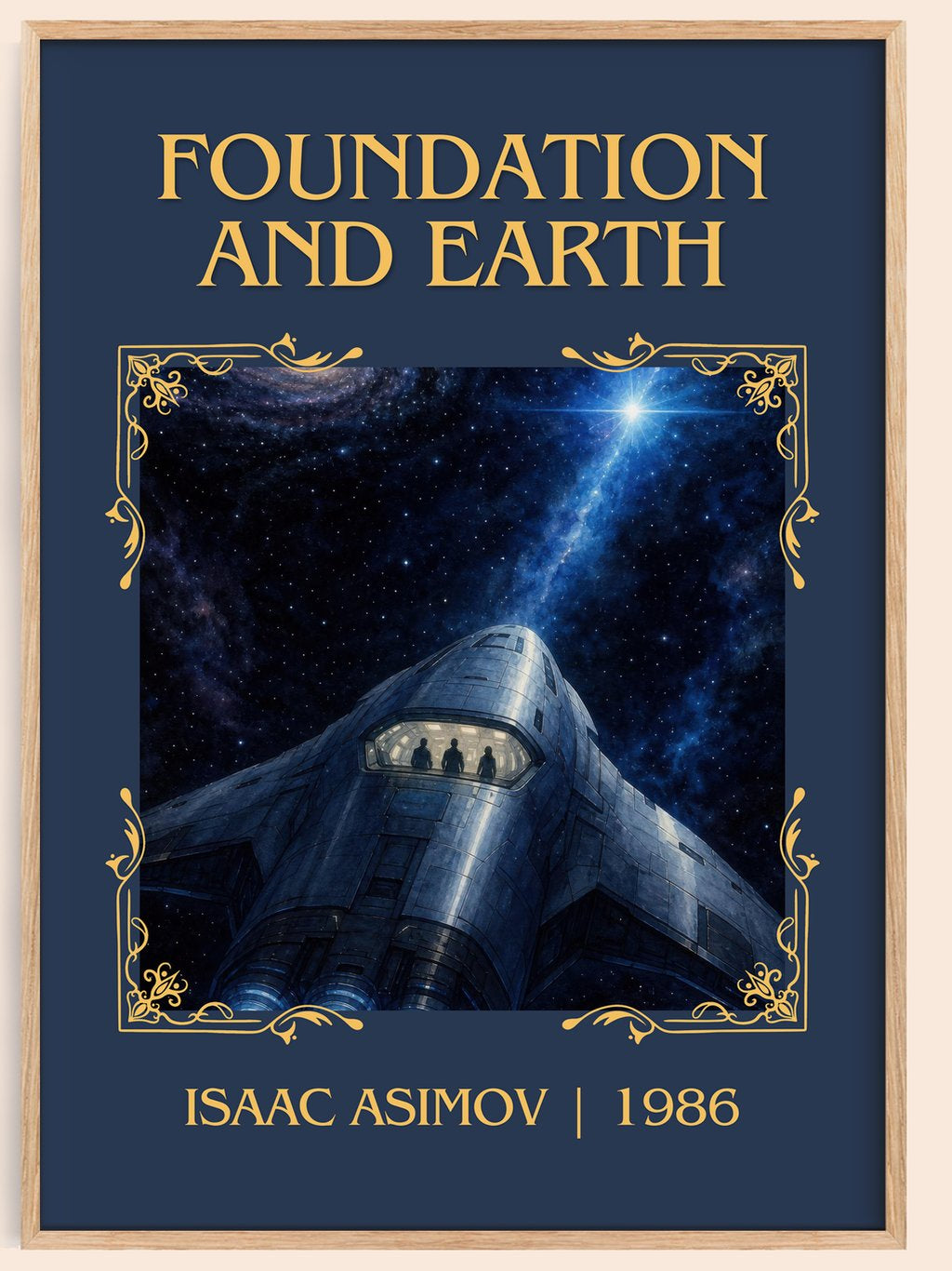 Foundation and Earth Classic Book Art Print by Isaac Asimov – book poster