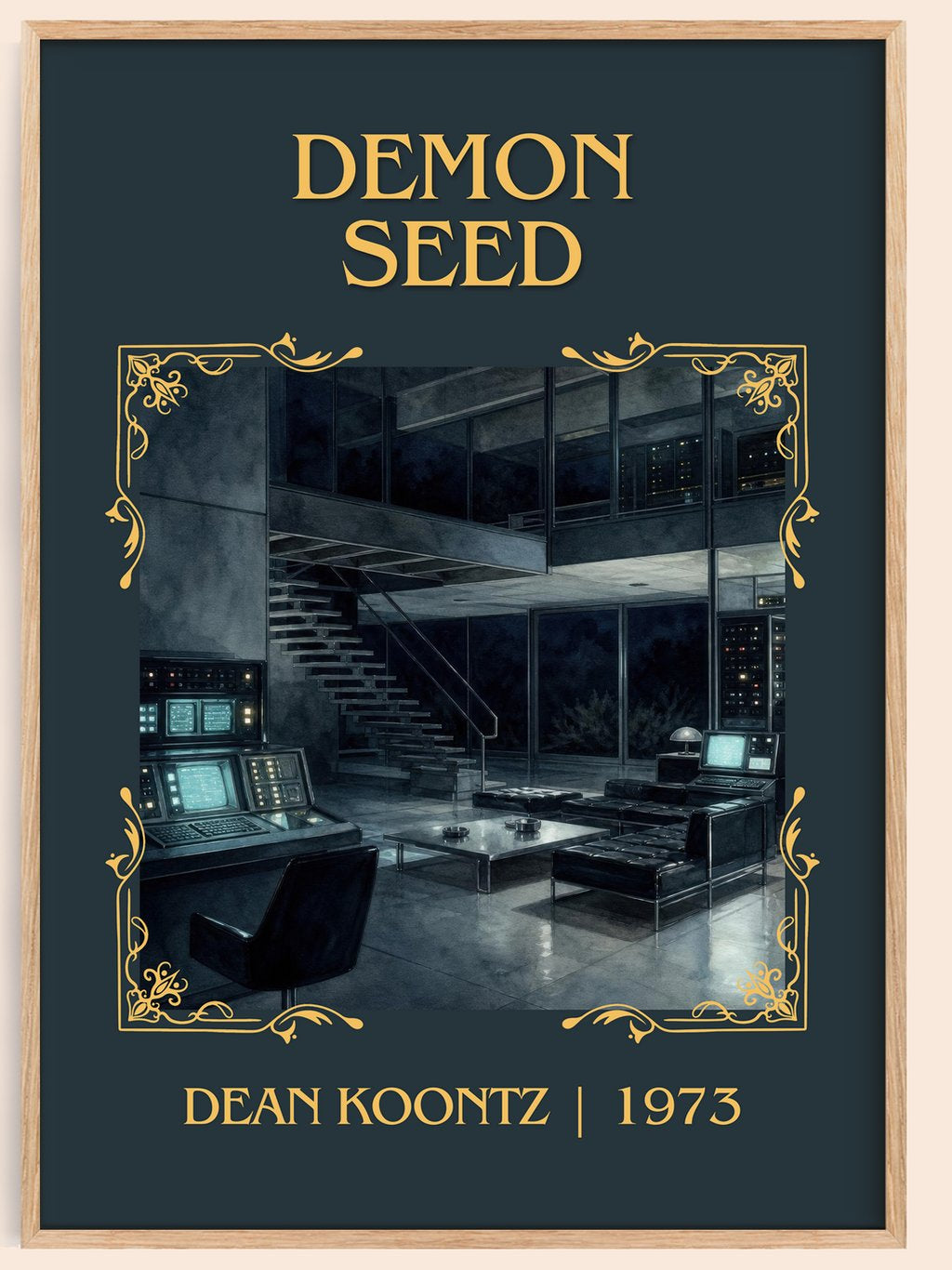 Demon Seed Classic Book Art Print by Dean Koontz – book poster