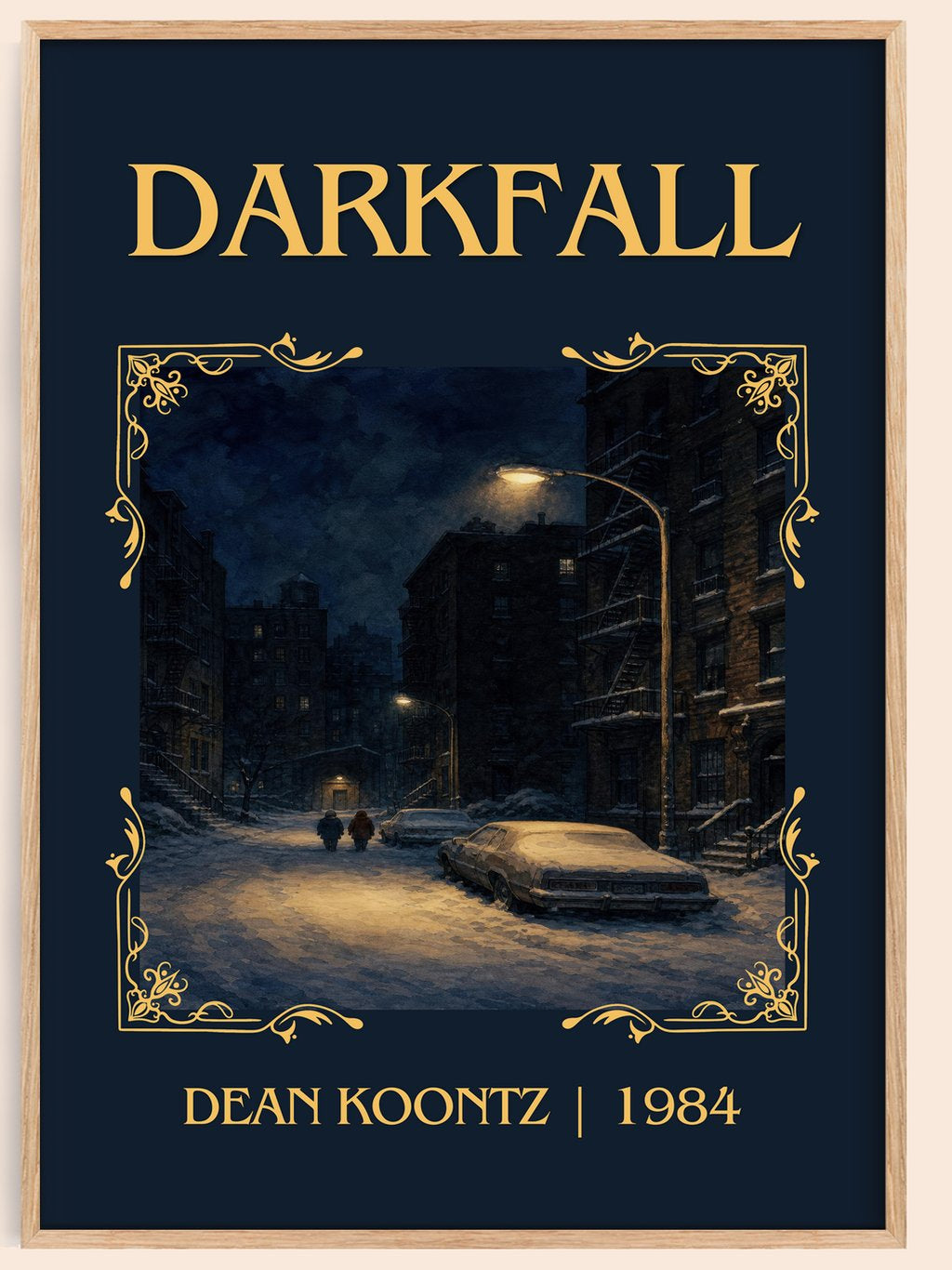 Darkfall Classic Book Art Print by Dean Koontz – book poster