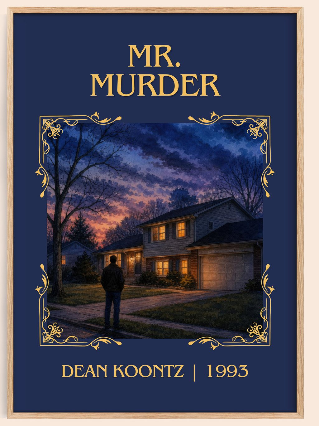 Mr. Murder Classic Book Art Print by Dean Koontz – book poster