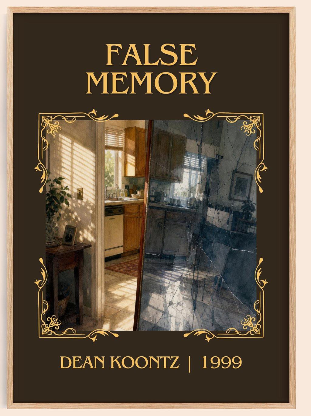 False Memory Classic Book Art Print by Dean Koontz – book poster