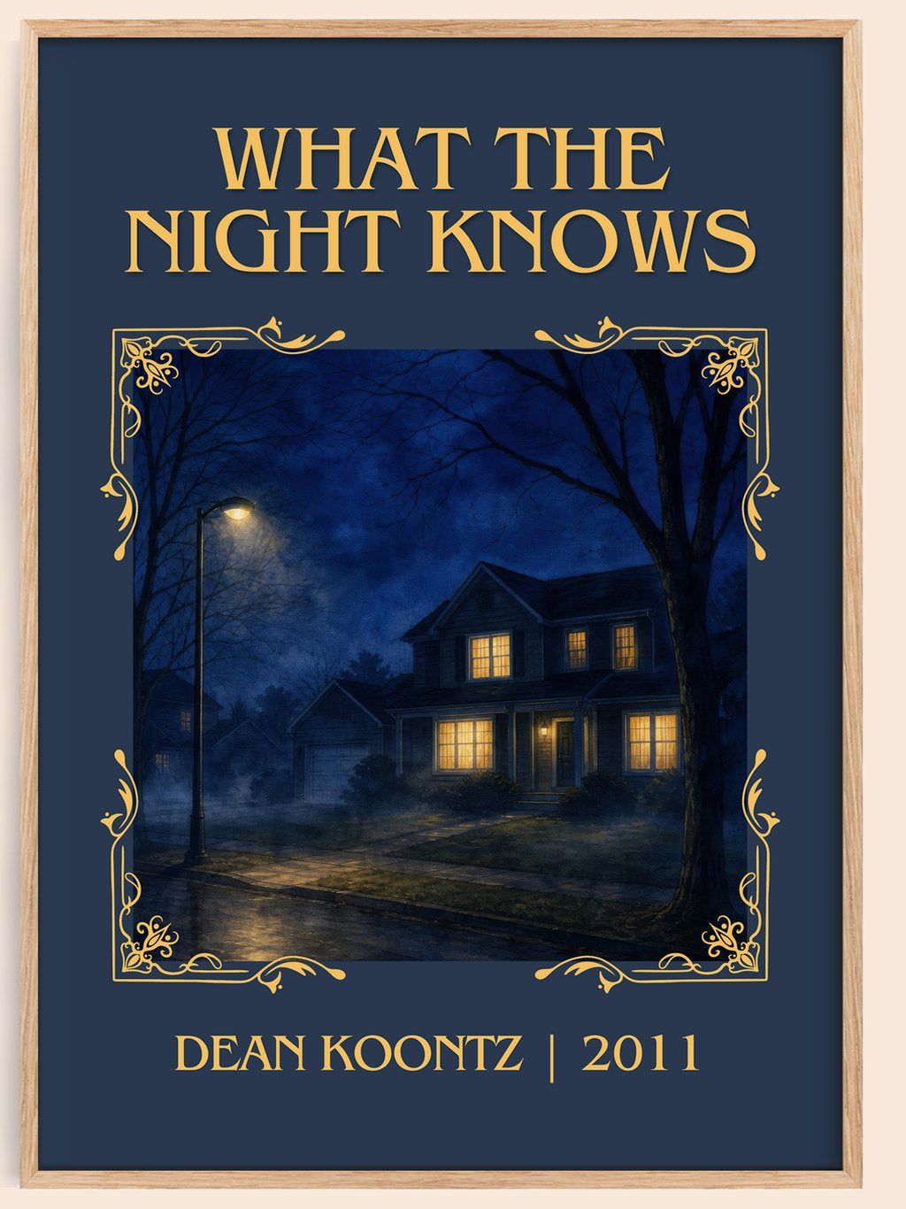 What the Night Knows Classic Book Art Print by Dean Koontz – book poster