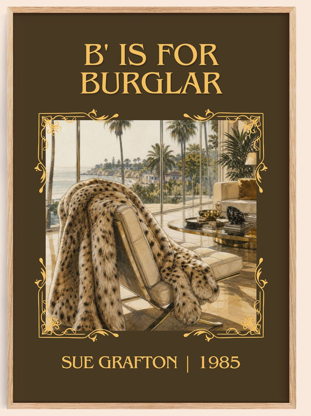 B' Is for Burglar Classic Book Art Print by Sue Grafton – book poster
