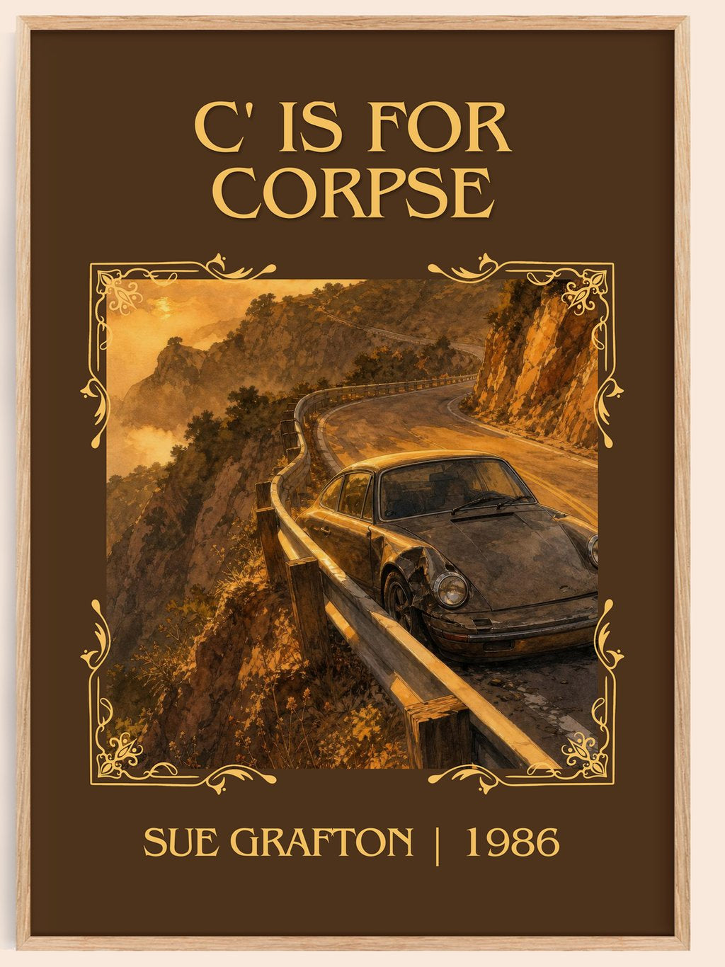 C' Is for Corpse Classic Book Art Print by Sue Grafton – book poster