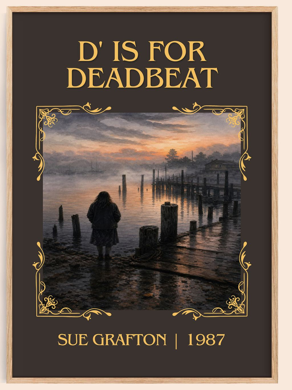 D' Is for Deadbeat Classic Book Art Print by Sue Grafton – book poster