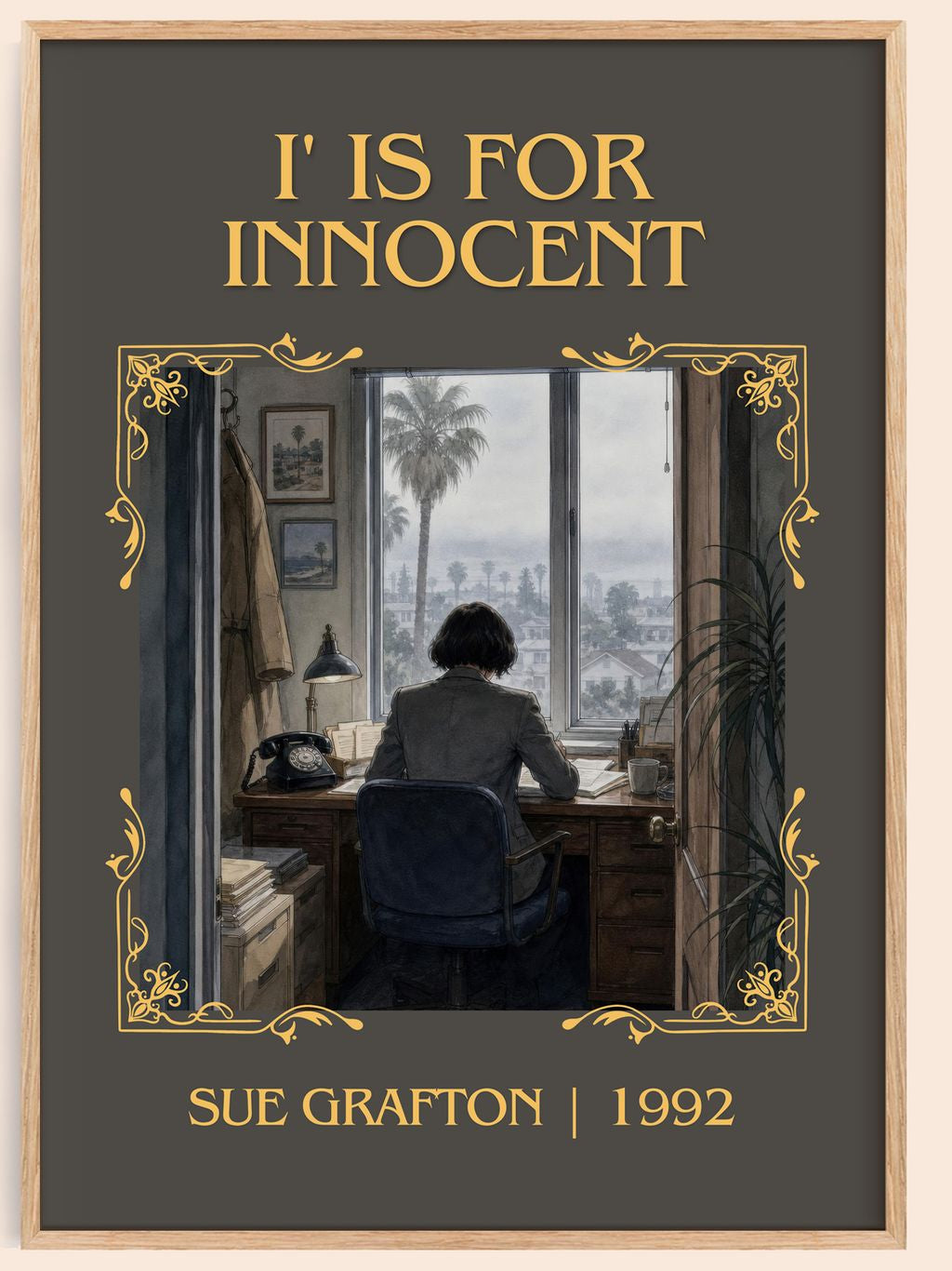 I' Is for Innocent Classic Book Art Print by Sue Grafton – book poster