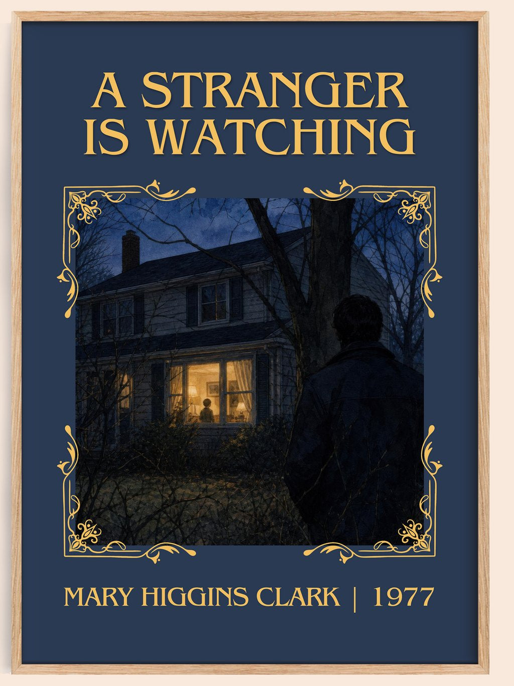 A Stranger Is Watching Classic Book Art Print by Mary Higgins Clark – book poster
