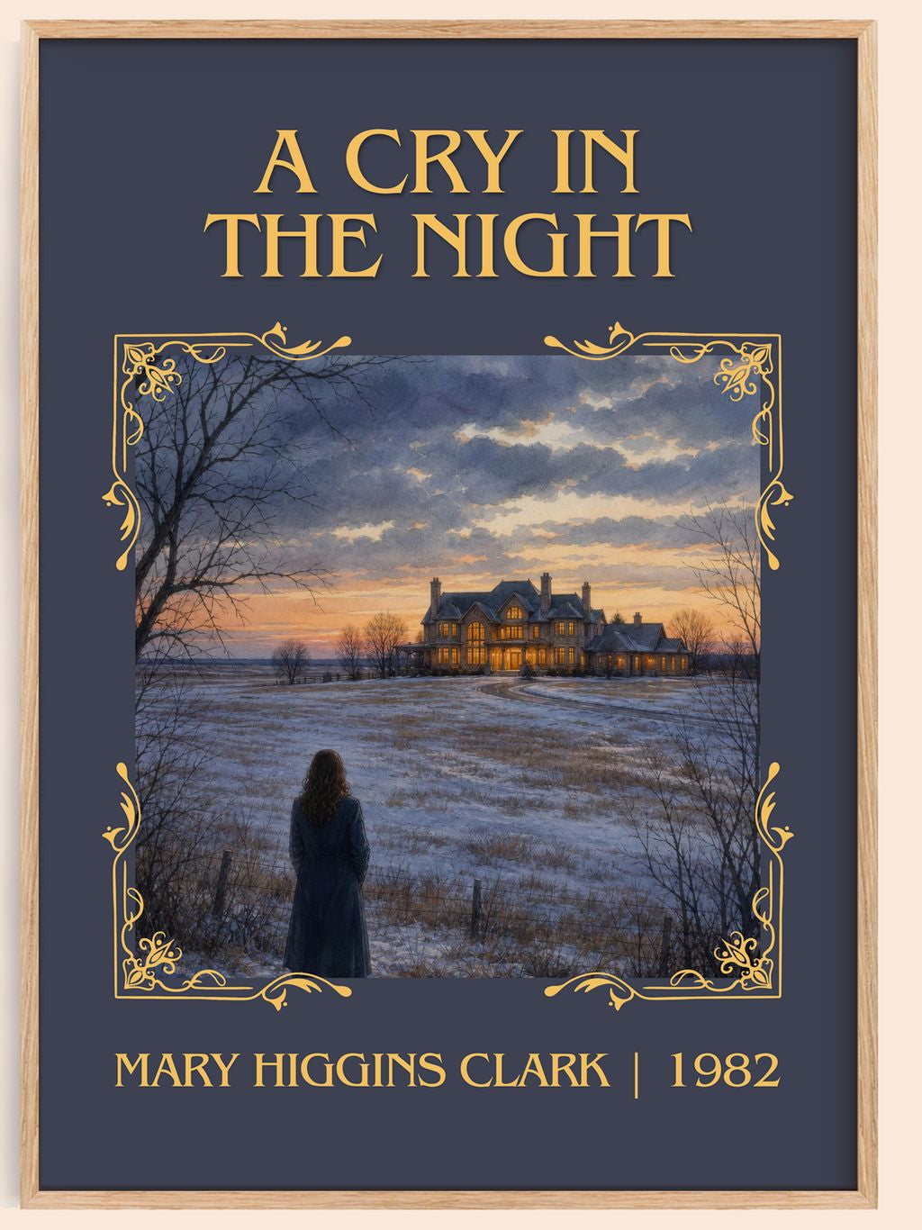 A Cry in the Night Classic Book Art Print by Mary Higgins Clark – book poster