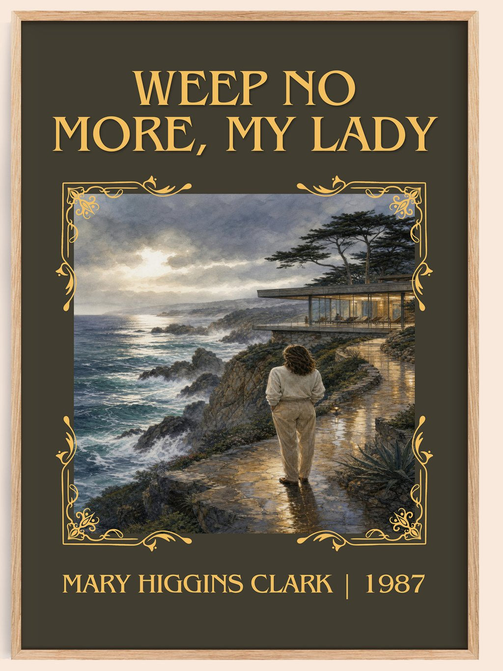 Weep No More, My Lady Classic Book Art Print by Mary Higgins Clark – book poster