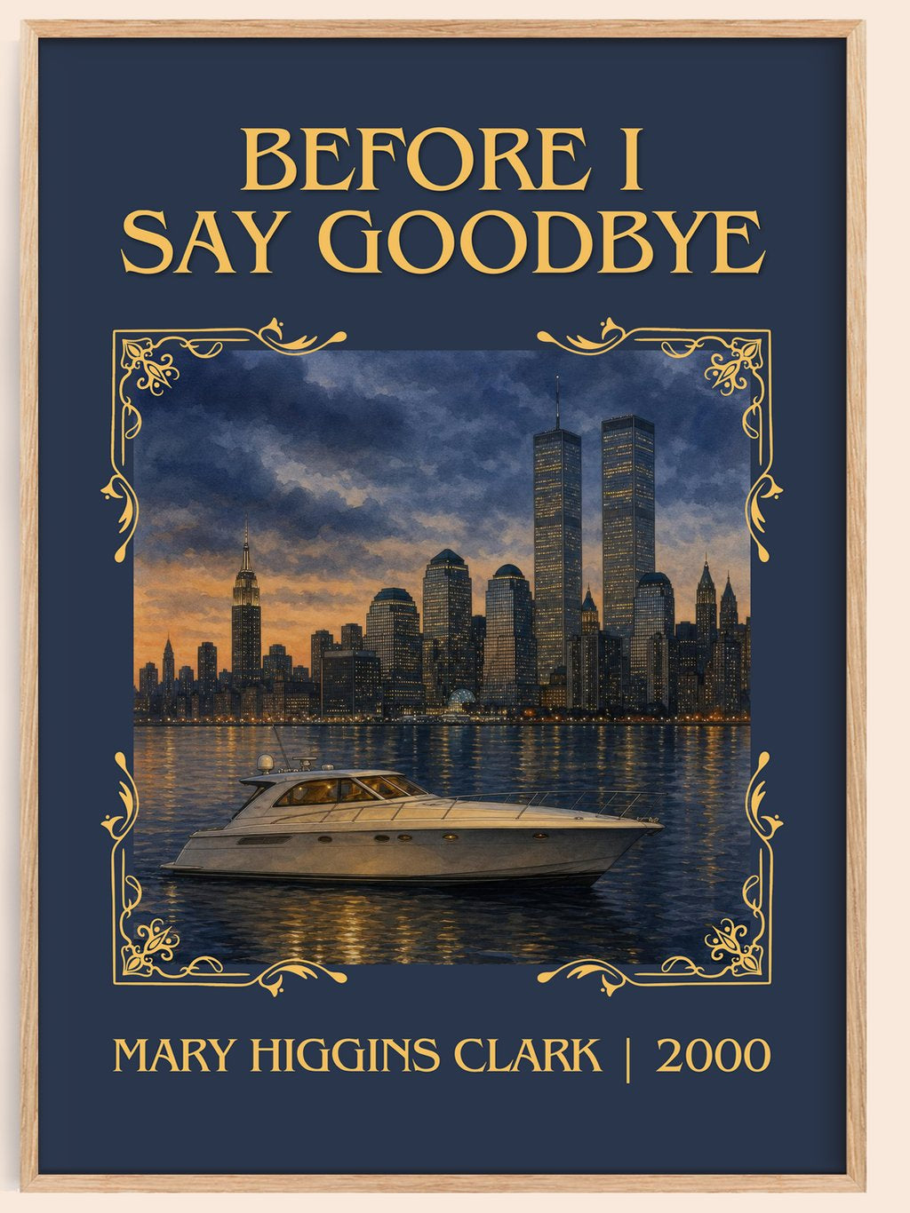 Before I Say Goodbye Classic Book Art Print by Mary Higgins Clark – book poster