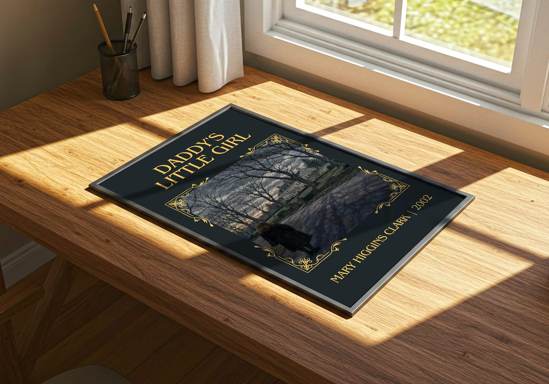 Daddy's Little Girl Classic Book Art Print by Mary Higgins Clark – print on a sunlit desk