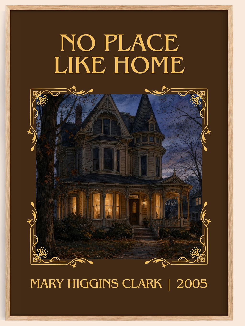 No Place Like Home Classic Book Art Print by Mary Higgins Clark – book poster