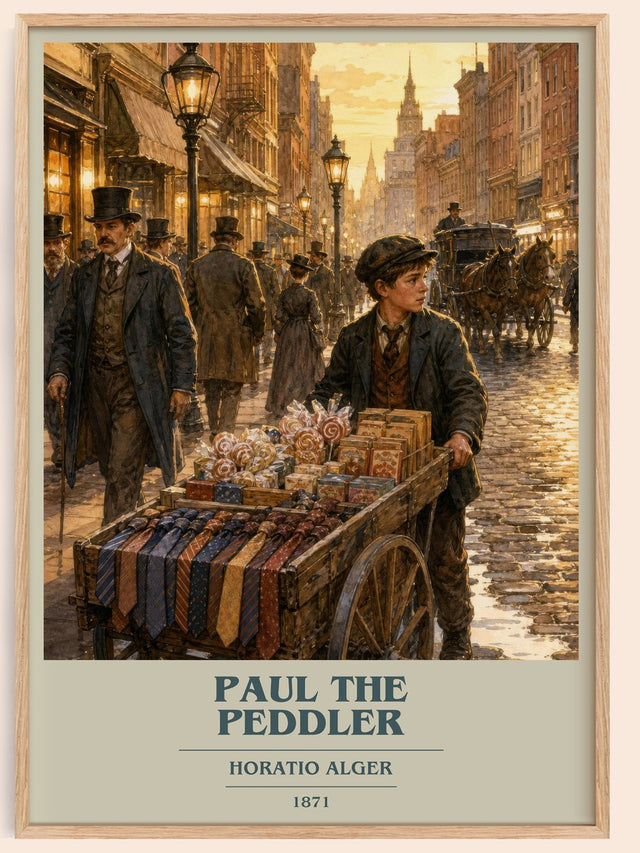 Paul The Peddler Book Cover Poster by Horatio Alger