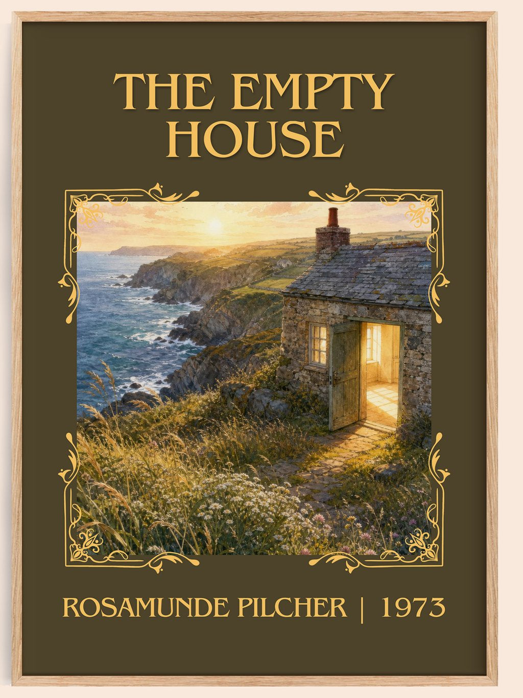 The Empty House Classic Book Art Print by Rosamunde Pilcher – book poster
