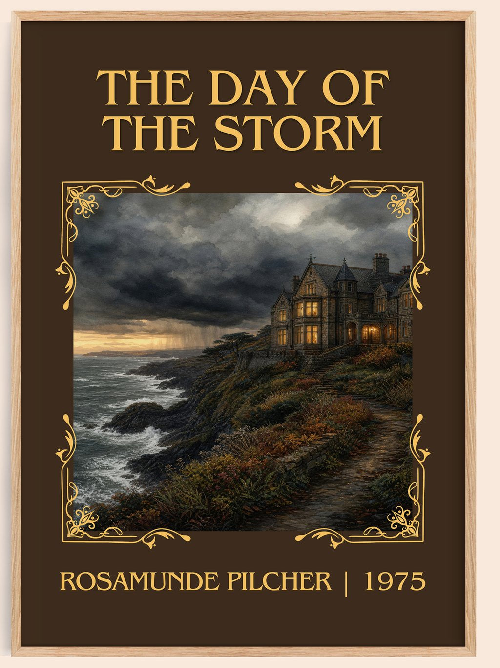 The Day of the Storm Classic Book Art Print by Rosamunde Pilcher – book poster