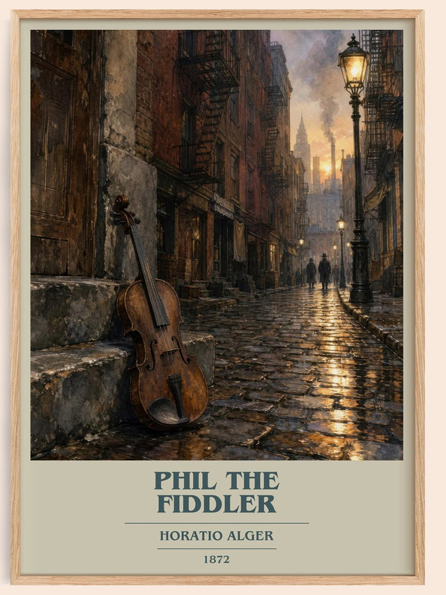 Phil The Fiddler Book Cover Poster by Horatio Alger