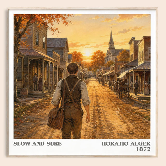 Slow And Sure Literary Art Print by Horatio Alger