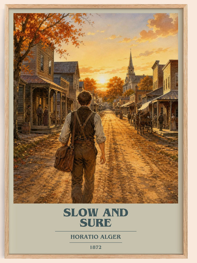 Slow And Sure Book Cover Poster by Horatio Alger