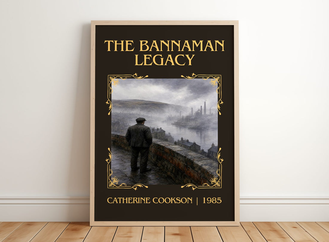 The Bannaman Legacy Classic Book Art Print by Catherine Cookson – framed print leaning on a wooden floor