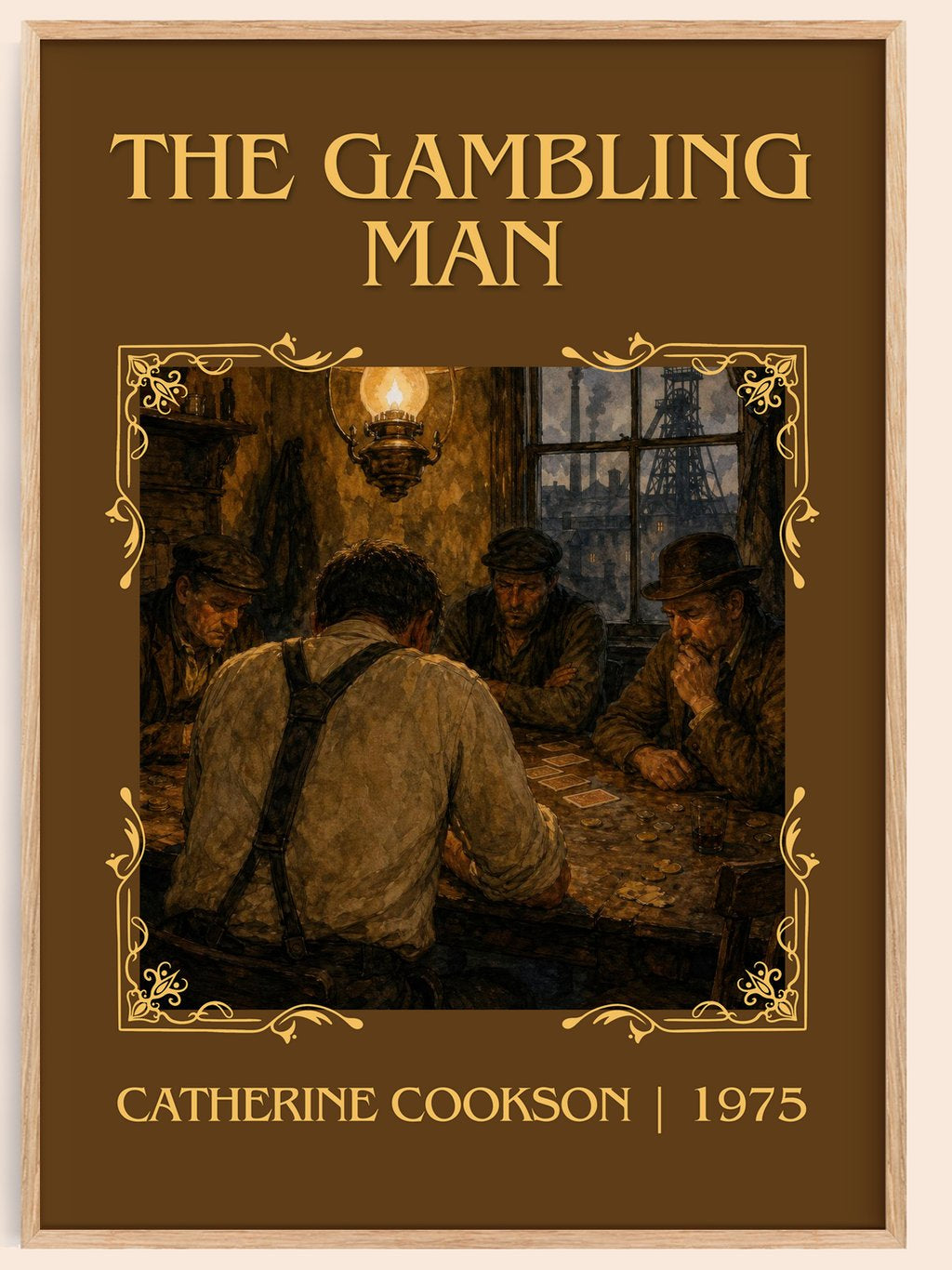 The Gambling Man Classic Book Art Print by Catherine Cookson – book poster