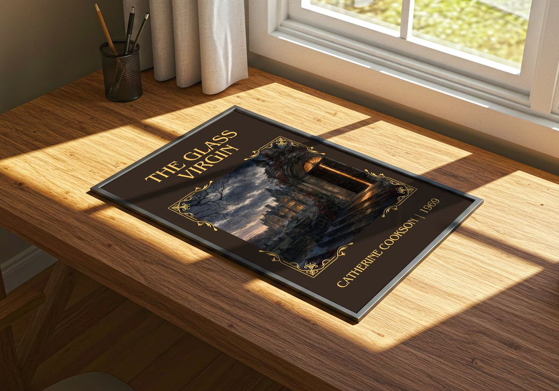 The Glass Virgin Classic Book Art Print by Catherine Cookson – print on a sunlit desk
