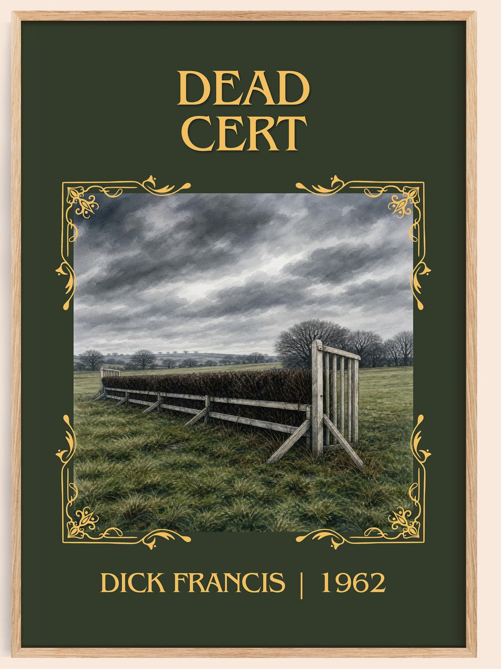 Dead Cert Classic Book Art Print by Dick Francis – book poster