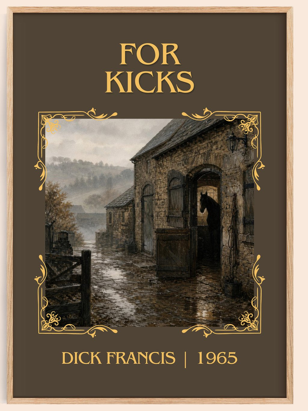 For Kicks Classic Book Art Print by Dick Francis – book poster