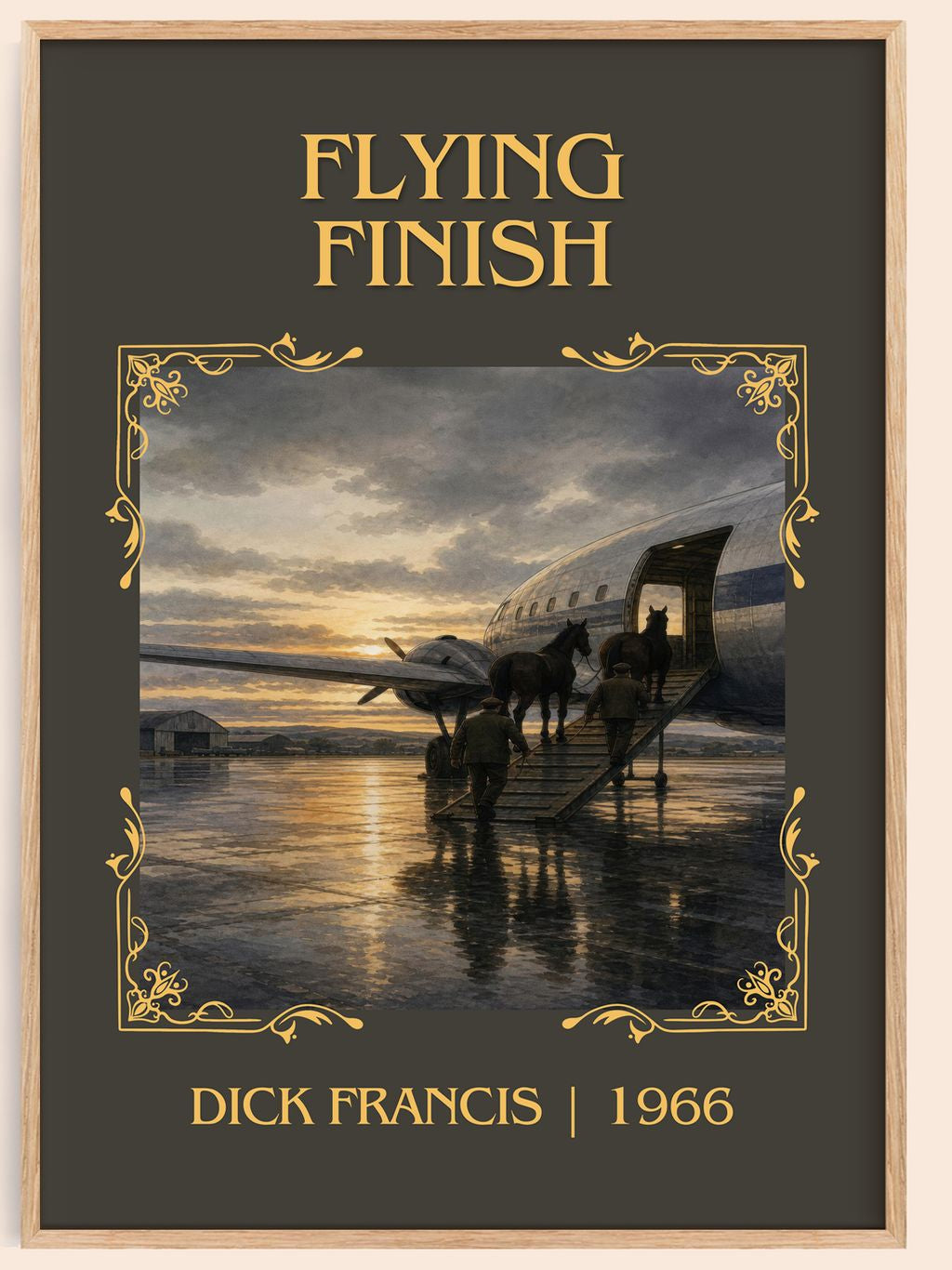 Flying Finish Classic Book Art Print by Dick Francis – book poster