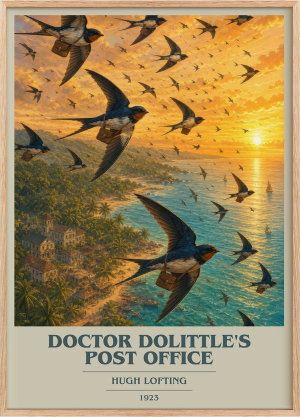 Doctor Dolittle's Post Office Book Cover Poster by Hugh Lofting
