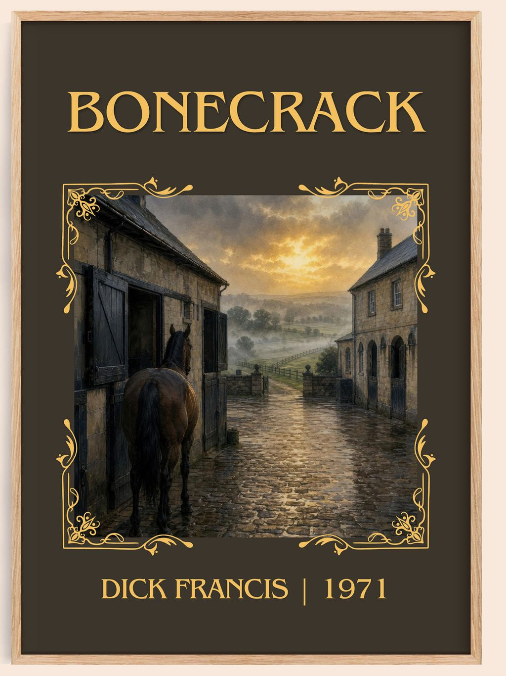 Bonecrack Classic Book Art Print by Dick Francis – book poster