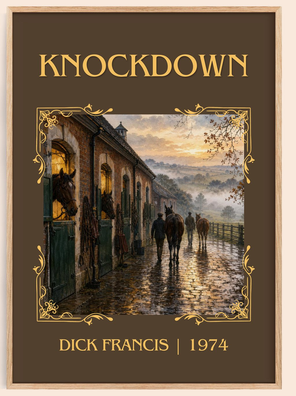Knockdown Classic Book Art Print by Dick Francis – book poster