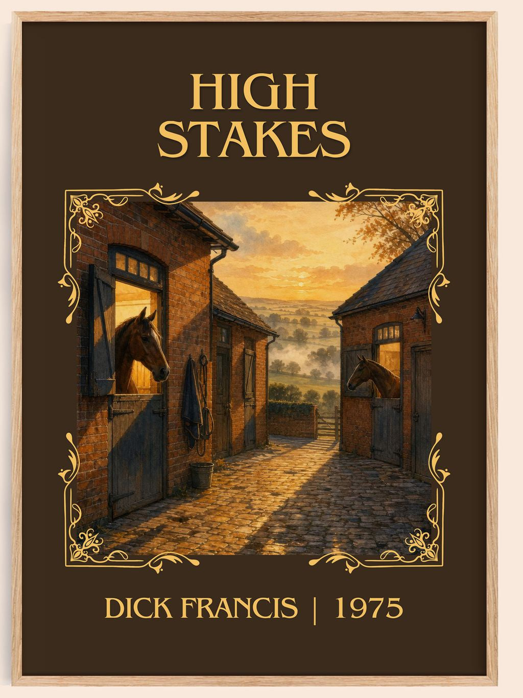 High Stakes Classic Book Art Print by Dick Francis – book poster