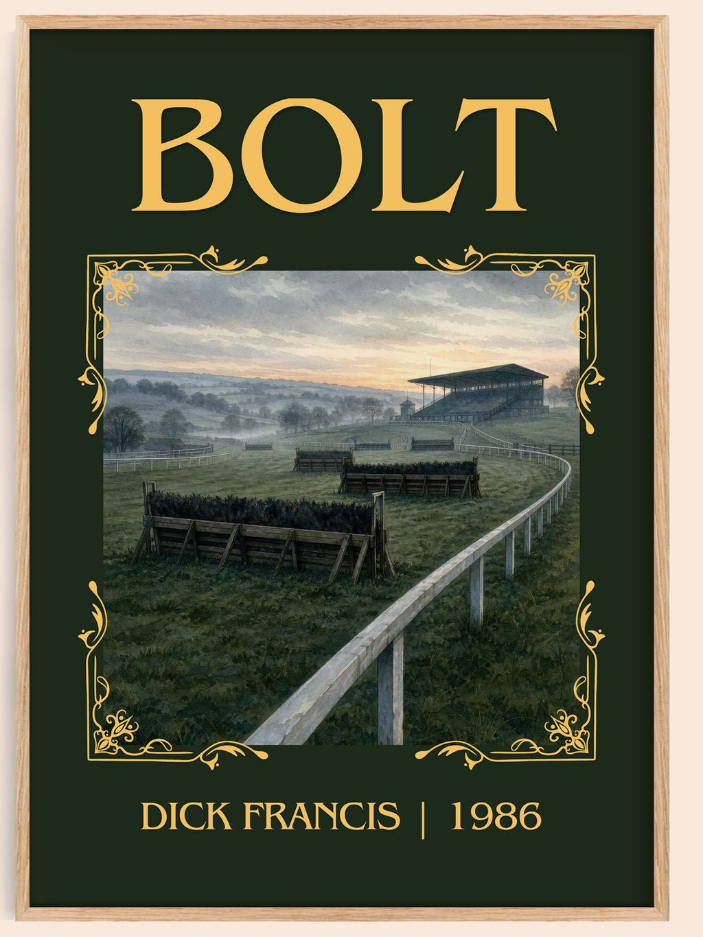 Bolt Classic Book Art Print by Dick Francis – book poster