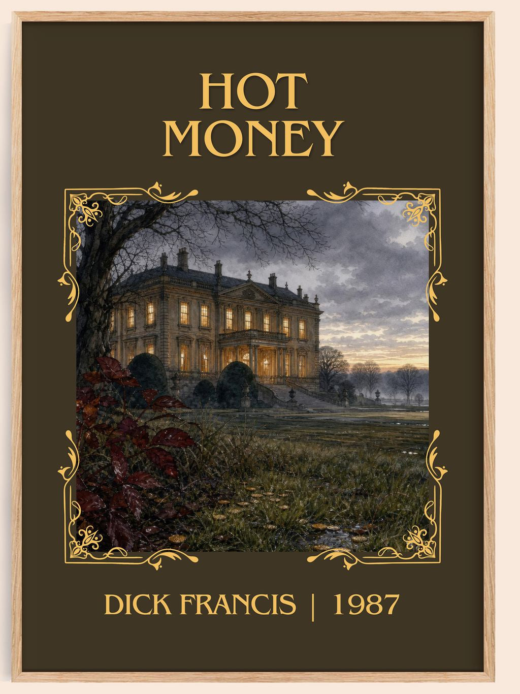 Hot Money Classic Book Art Print by Dick Francis – book poster