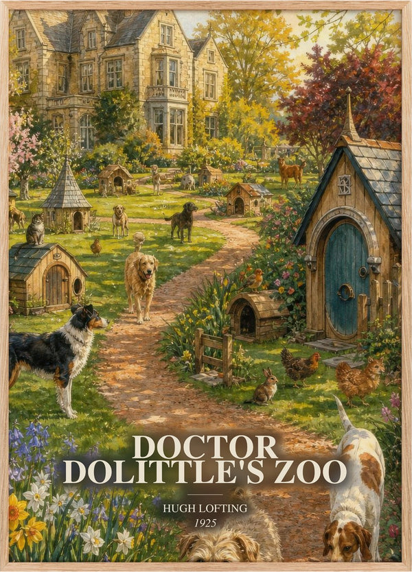 Doctor Dolittle's Zoo Book Watercolour Illustration by Hugh Lofting