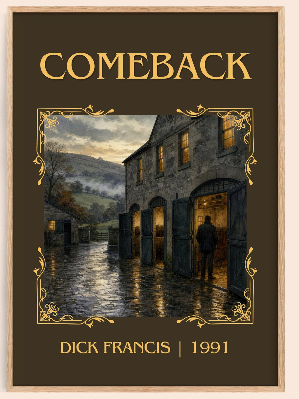 Comeback Classic Book Art Print by Dick Francis – book poster