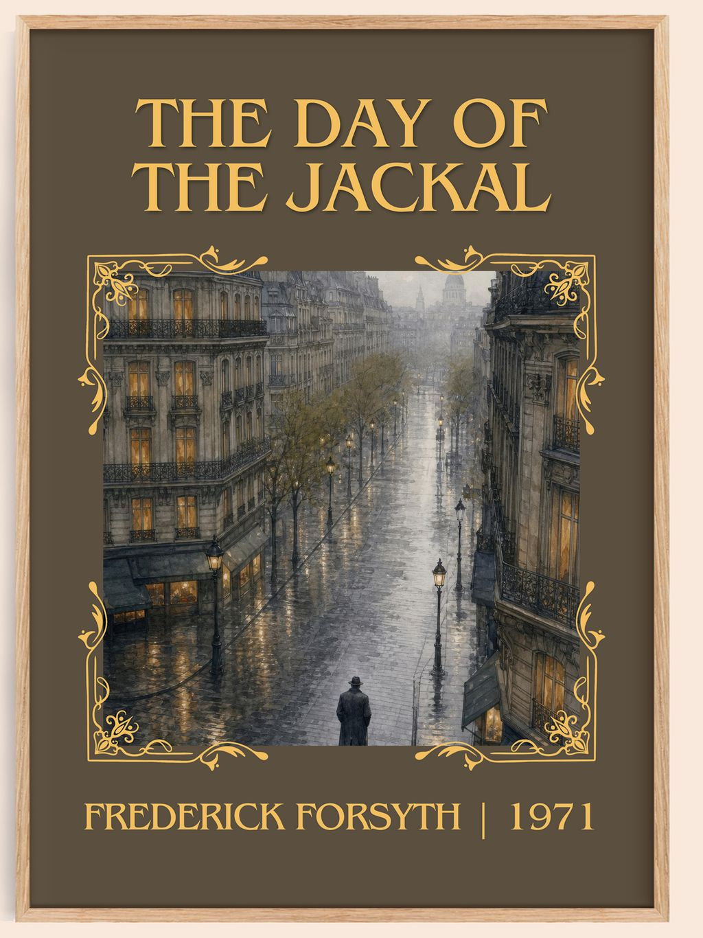 The Day of the Jackal Classic Book Art Print by Frederick Forsyth – book poster