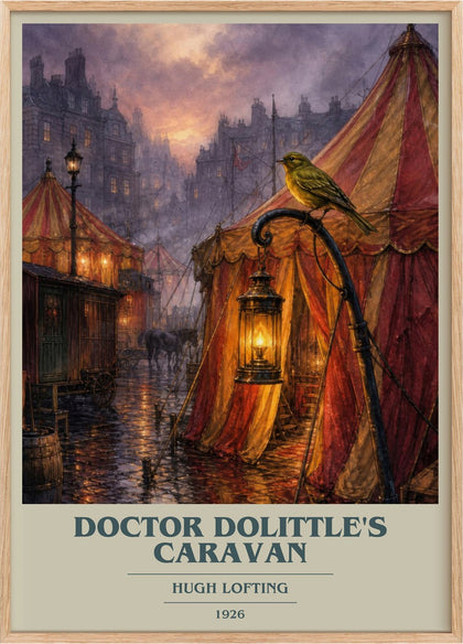 Doctor Dolittle's Caravan Book Cover Poster by Hugh Lofting