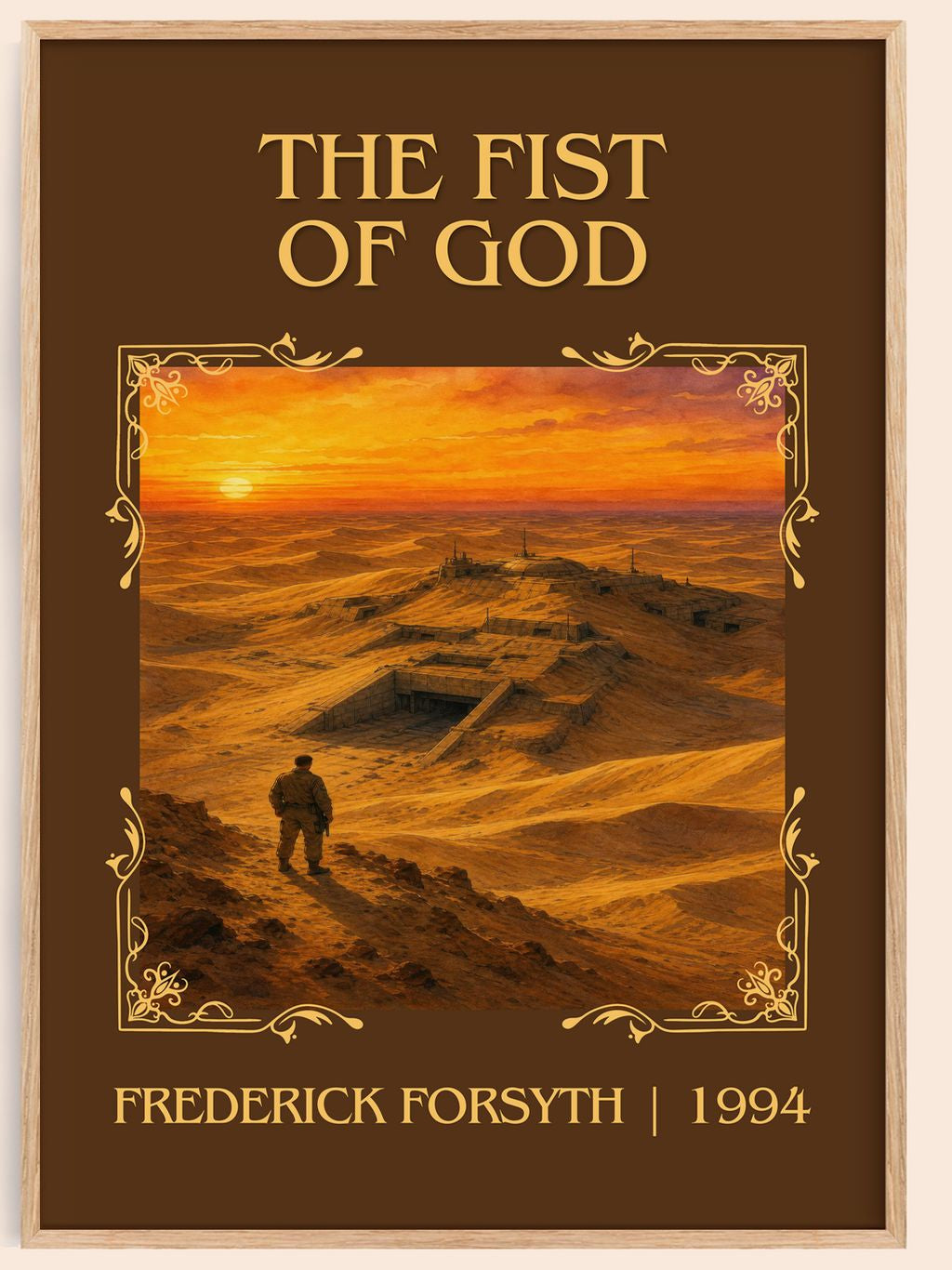 The Fist of God Classic Book Art Print by Frederick Forsyth – book poster