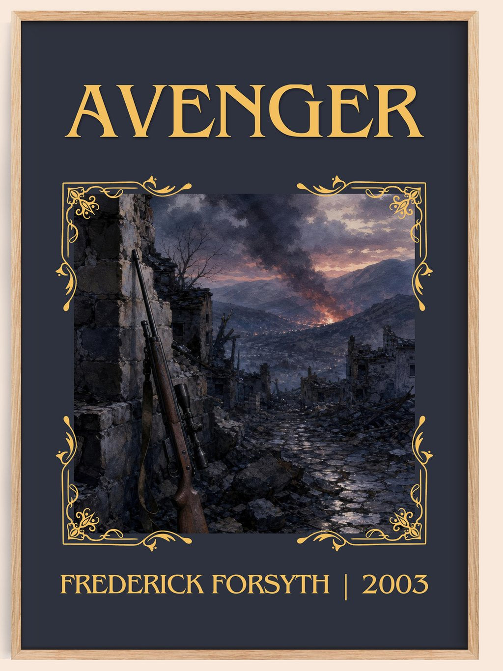 Avenger Classic Book Art Print by Frederick Forsyth – book poster
