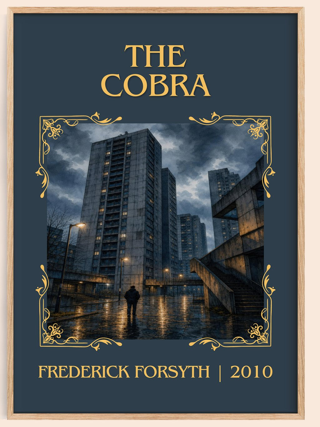 The Cobra Classic Book Art Print by Frederick Forsyth – book poster