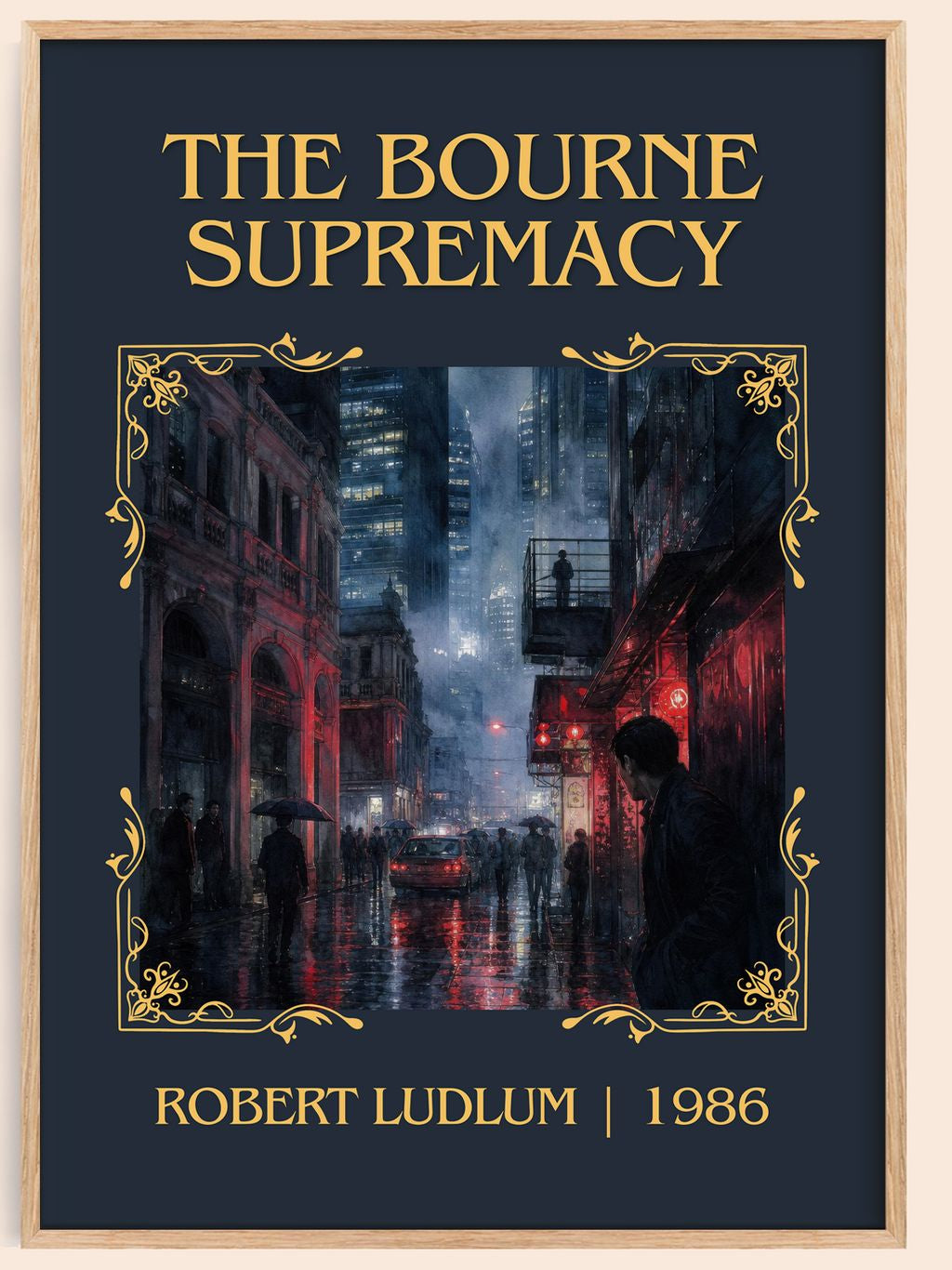 The Bourne Supremacy Classic Book Art Print by Robert Ludlum – book poster