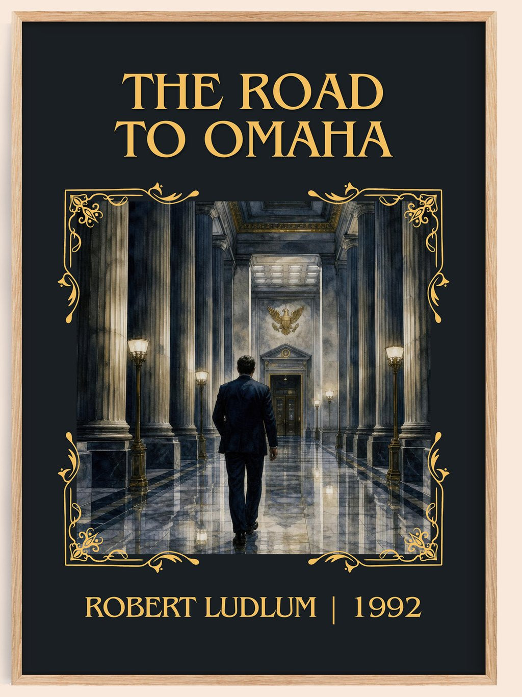 The Road to Omaha Classic Book Art Print by Robert Ludlum – book poster