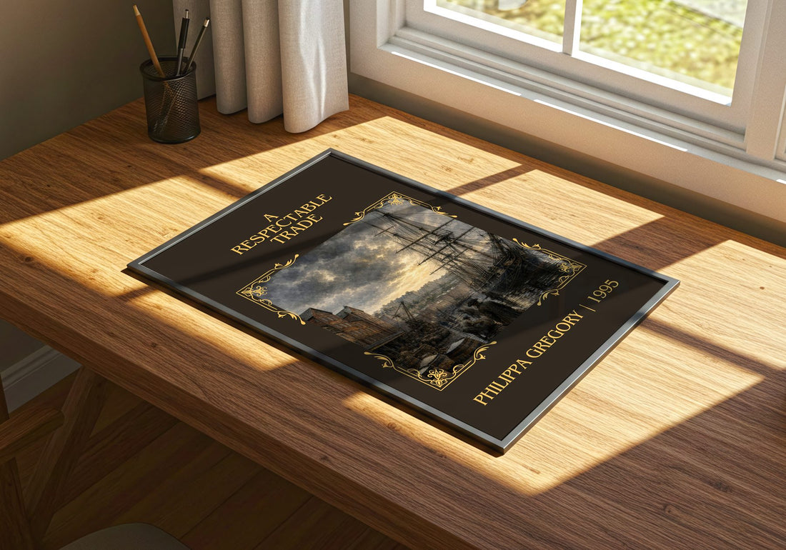 A Respectable Trade Classic Book Art Print by Philippa Gregory – print on a sunlit desk