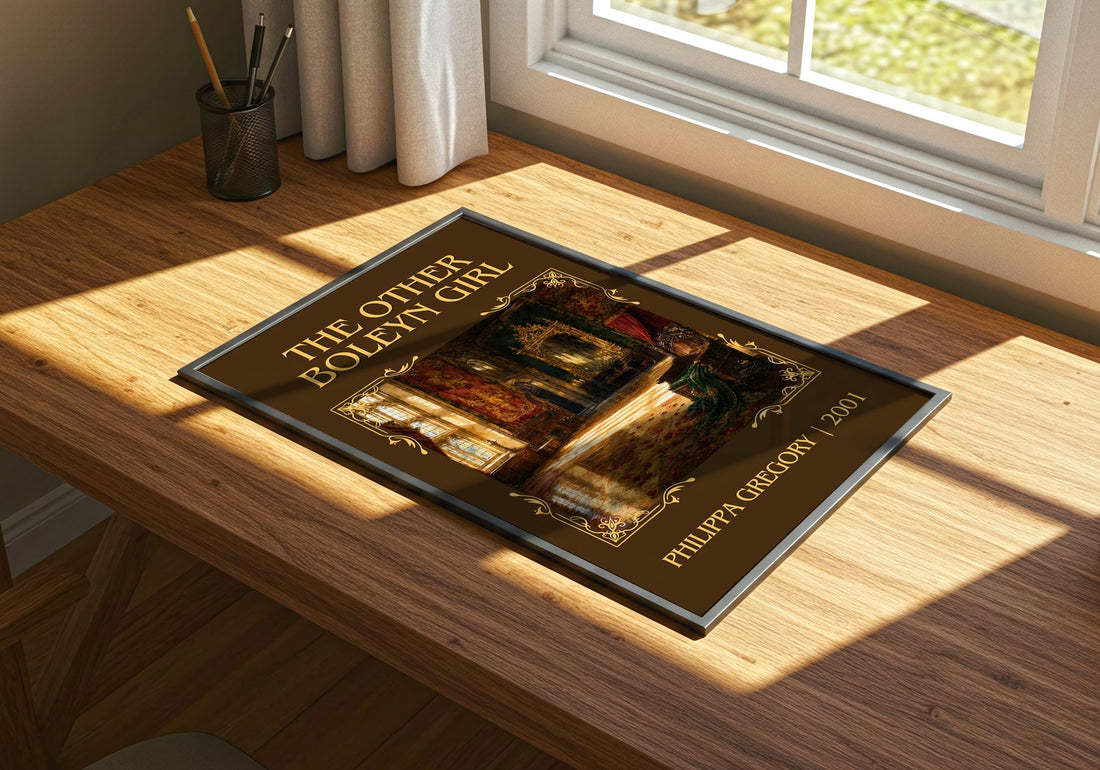The Other Boleyn Girl Classic Book Art Print by Philippa Gregory – print on a sunlit desk